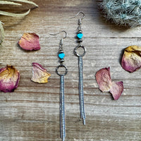 Turquoise heart and chic dangle