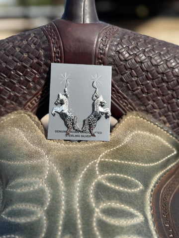 Rearing Horse Earrings
