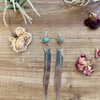 Turquoise earrings chic dangle - real turquoise