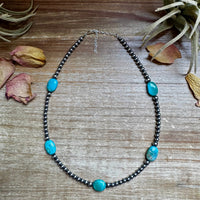 15-Inch Turquoise Necklace with 4mm & 5mm Beads
