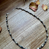 17 inch Torpedo Sterling Silver Pearls