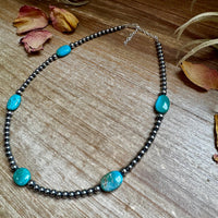 15-Inch Turquoise Necklace with 4mm & 5mm Beads