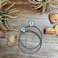 Sterling Silver Rope Bangle Bracelet