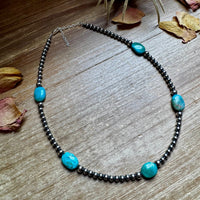 15-Inch Turquoise Necklace with 4mm & 5mm Beads