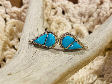 Teardrop Turquoise Studs