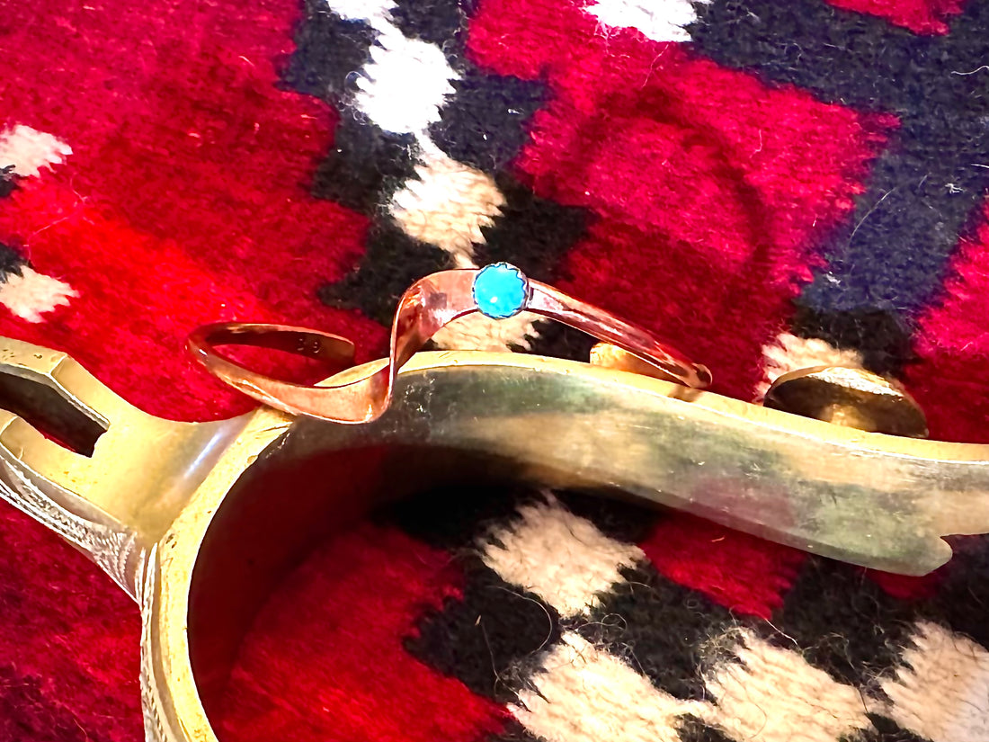 Yolanda Skeets Copper and Turquoise Bracelet