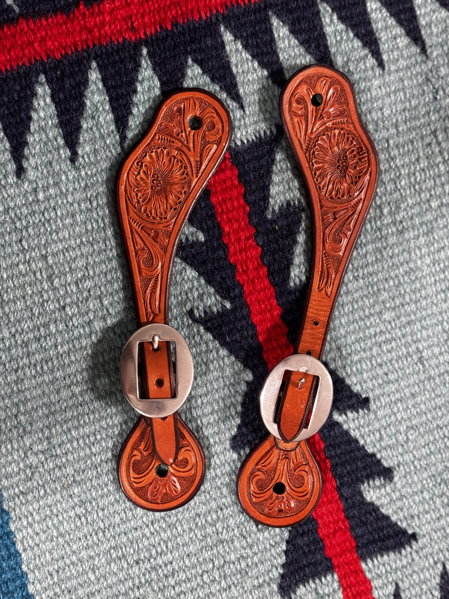 Women’s Floral Tooling Spur Straps