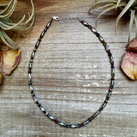 Sterling Silver Torpedo & Purple Spiny Oyster Choker – 14-Inch