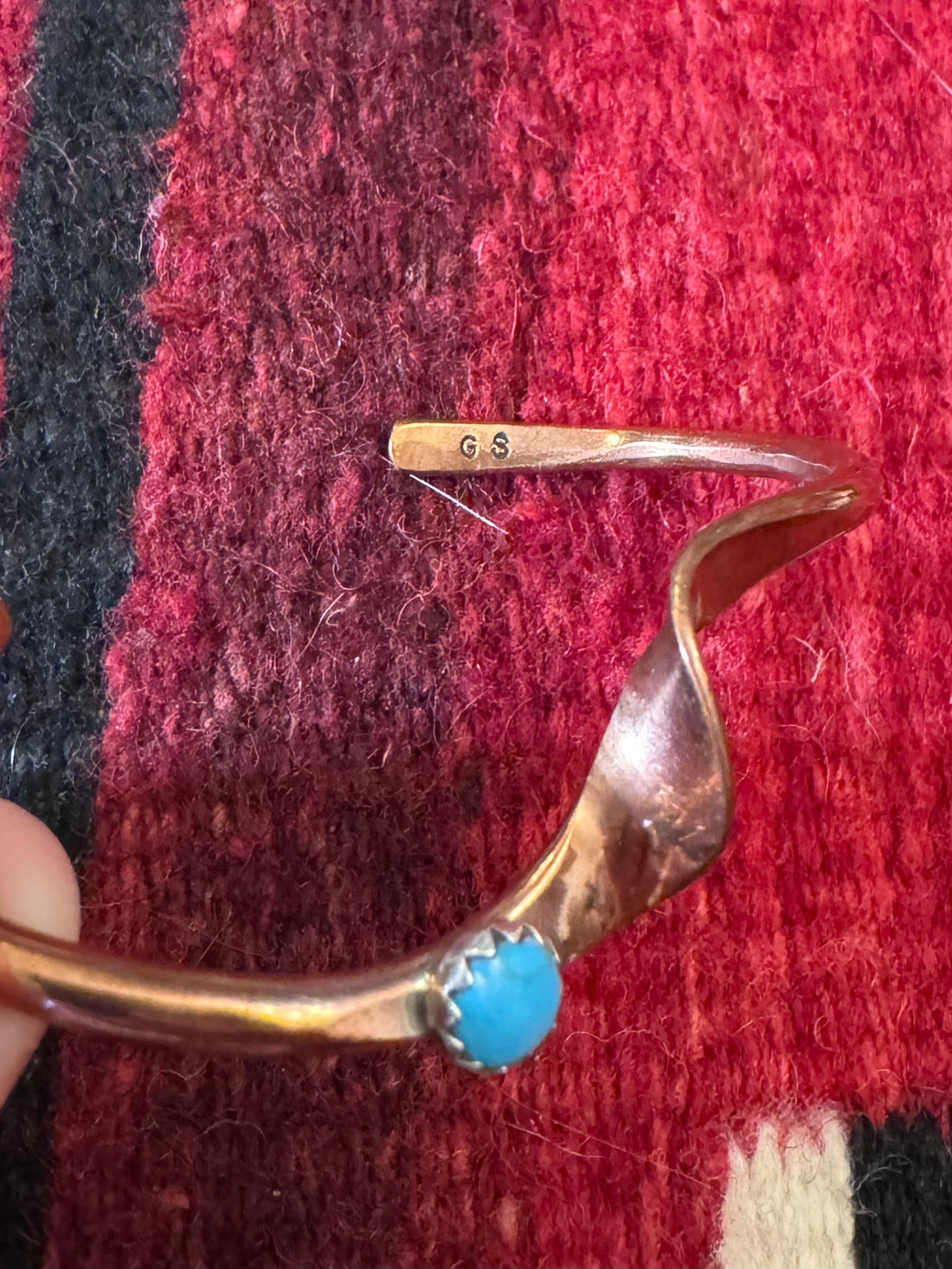 Yolanda Skeets Copper and Turquoise Bracelet