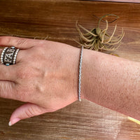 Sterling Silver Rope Bangle Bracelet