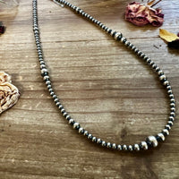 18 inch Graduated Sterling Silver Pearls necklace
