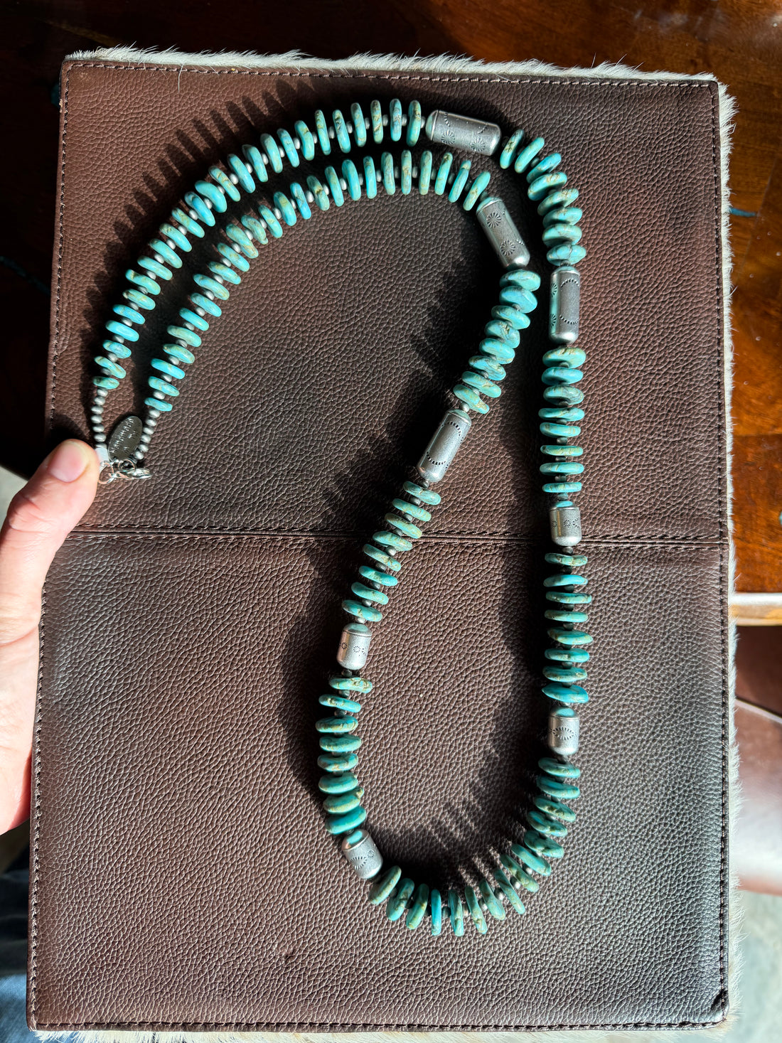 Faux Turquoise and Bead Strand