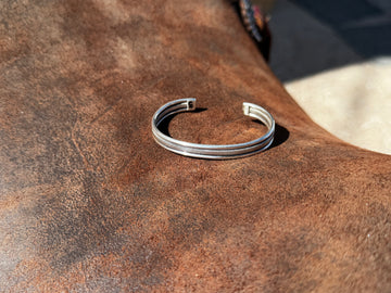 Ribbed Sterling Bracelet