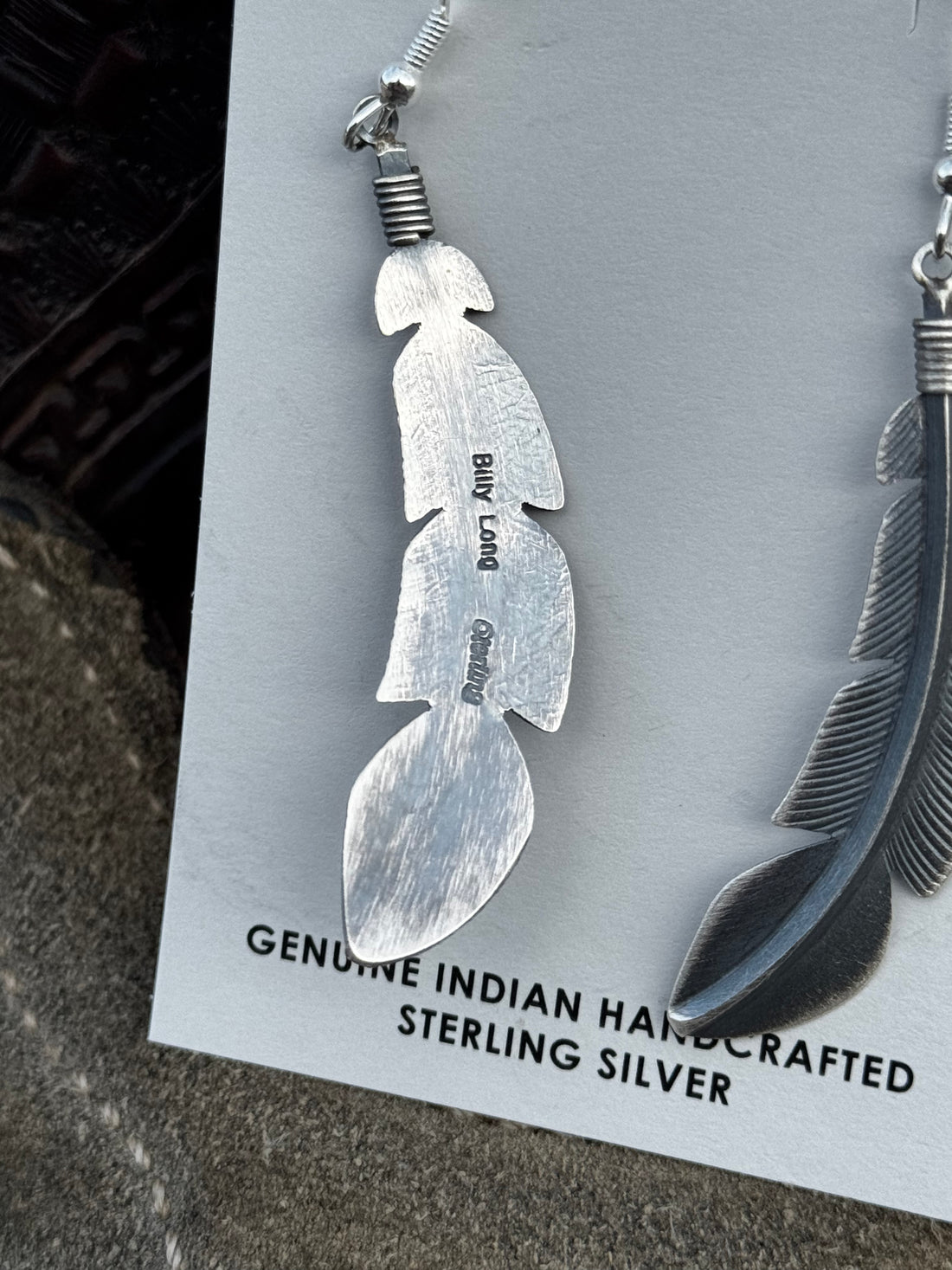 Billy Long Feather Earrings