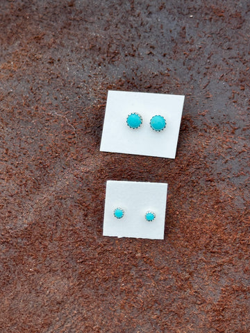 Turquoise Dot Studs