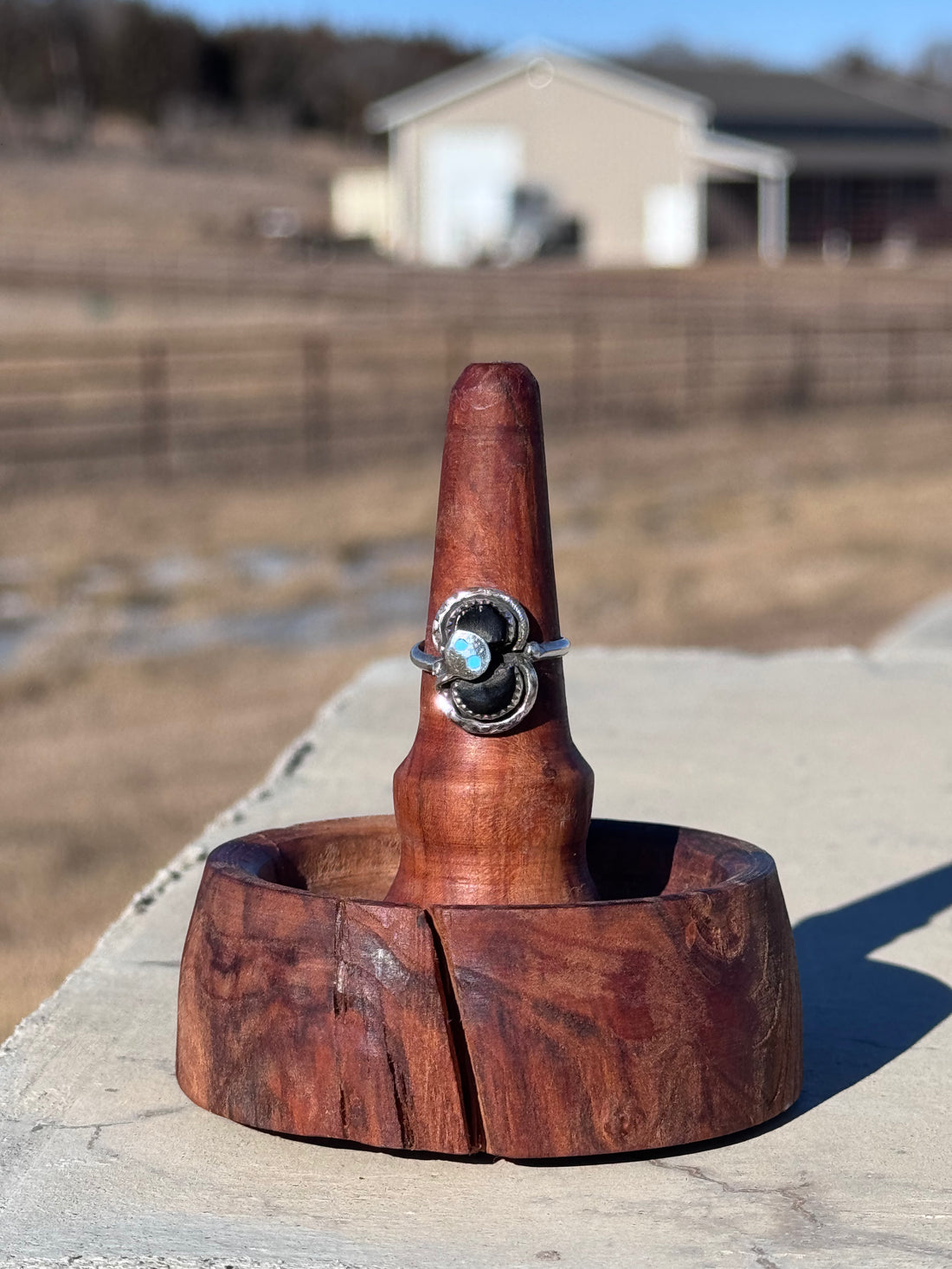 Onyx and Turquoise Ring