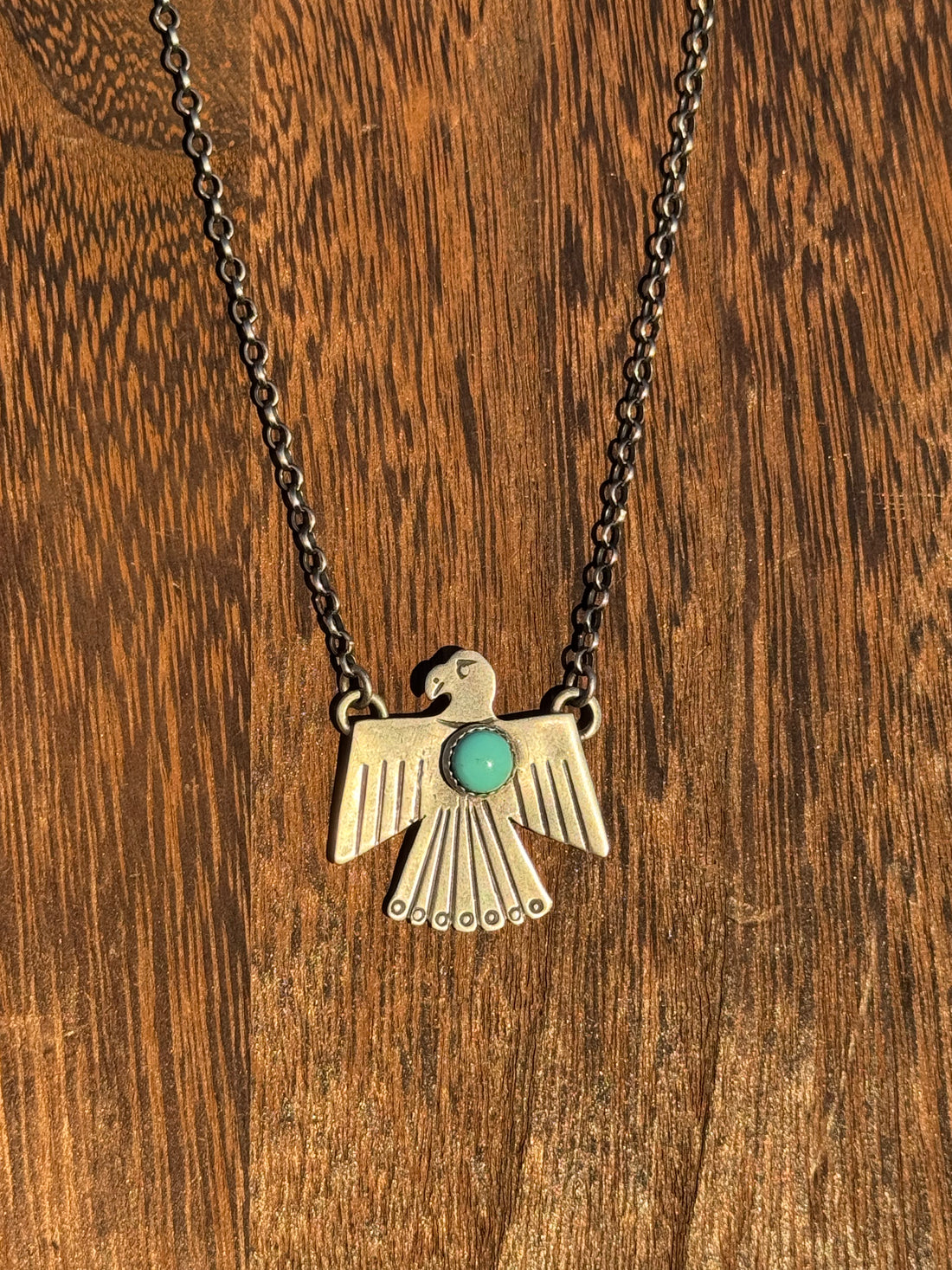 Toadlena Silver and Turquoise Thunderbird