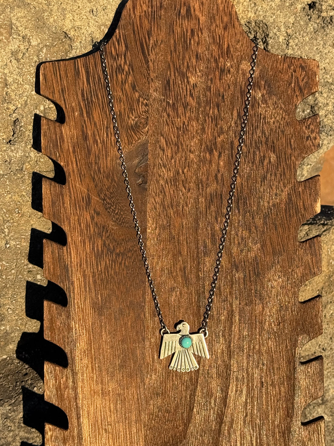 Toadlena Silver and Turquoise Thunderbird