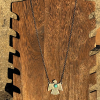 Toadlena Silver and Turquoise Thunderbird