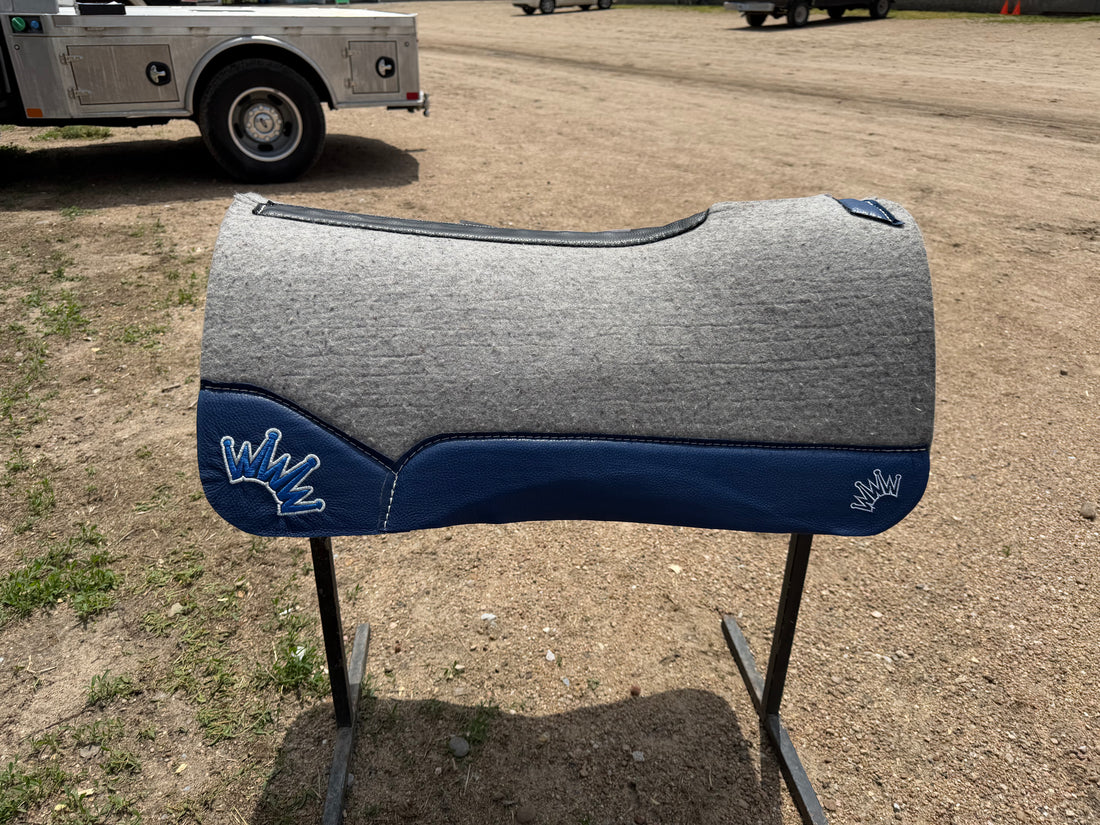 32x32 1” Kush Gooseneck Blue Leather