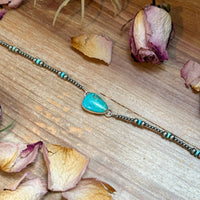 Sterling Silver & Turquoise Choker – 13” + Extender – Handmade In-House by The Bijoux FAB