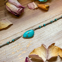 Sterling Silver & Turquoise Choker – 13” + Extender – Handmade In-House by The Bijoux FAB