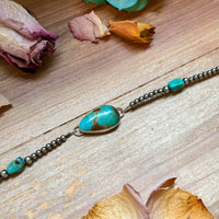 Sterling Silver & Turquoise Choker – 13” + Extender – Handmade In-House by The Bijoux FAB