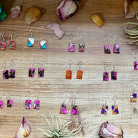Slab Earrings – Lightweight Dangle – 1.5” – Made in USA – Multiple Stone Options