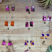 Slab Earrings – Lightweight Dangle – 1.5” – Made in USA – Multiple Stone Options