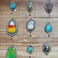 Sterling Silver & Turquoise Charms – Handmade by Jason Ogg & Shay Pfeiffer – USA Made – Pick Your Favorite
