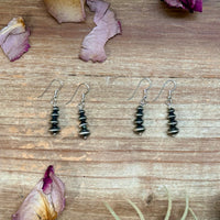 Sterling Silver Saucer Pearl Dangle Earrings – Handmade by Colby Ogg & Addalie Ogg – USA Made