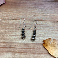 Sterling Silver Saucer Pearl Dangle Earrings – Handmade by Colby Ogg & Addalie Ogg – USA Made