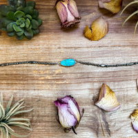 Sterling Silver & Turquoise Choker – 13” + Extender – In-House Silversmithing – Real Turquoise & Spiny Oyster Options