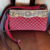 Red Rough Out Purse