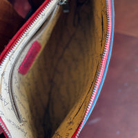 Red Rough Out Purse