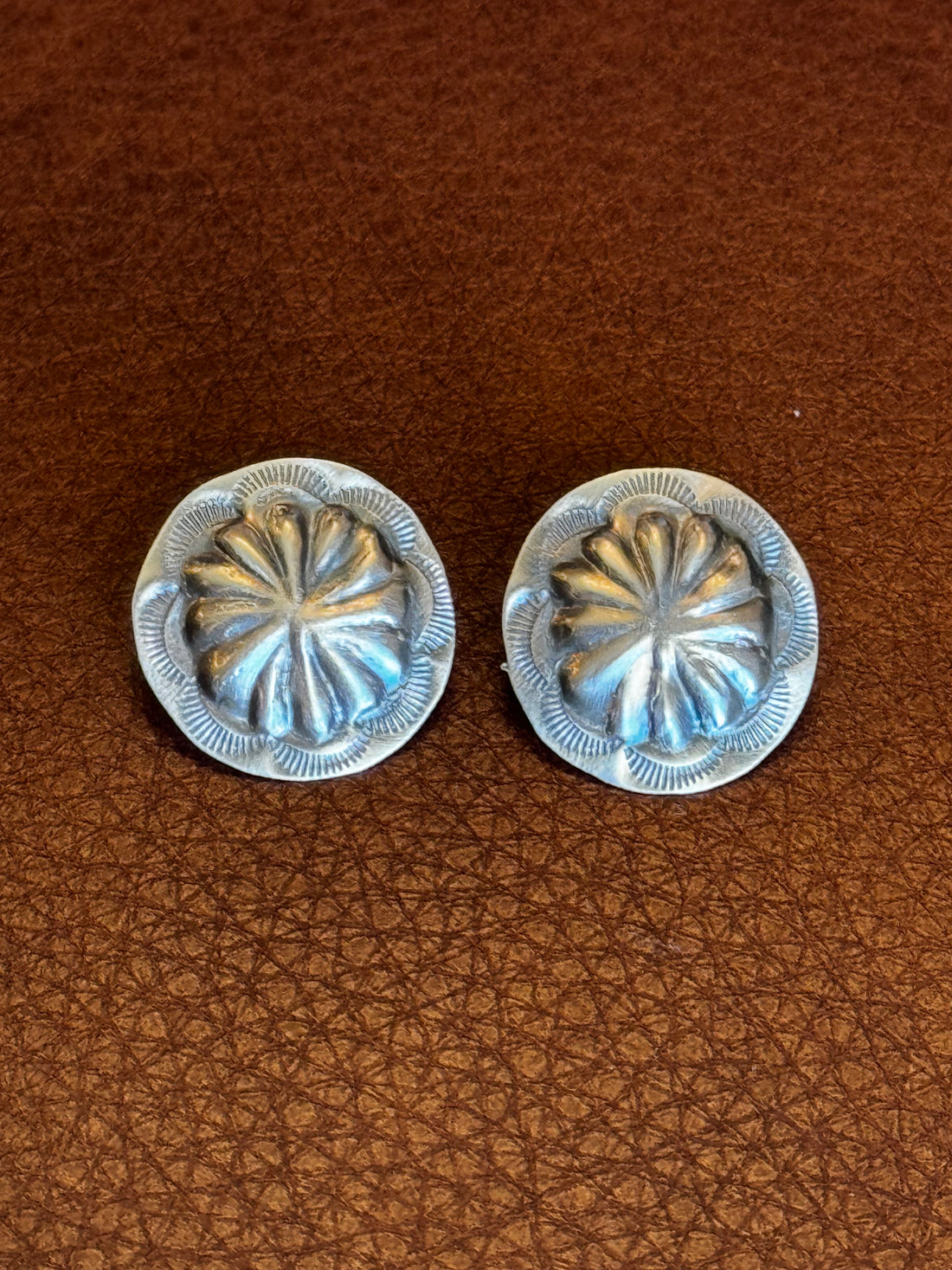 Sterling Silver Concho Studs