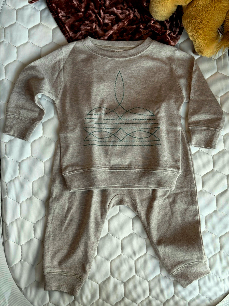 Boot Stitch Infant 2-piece Outfit