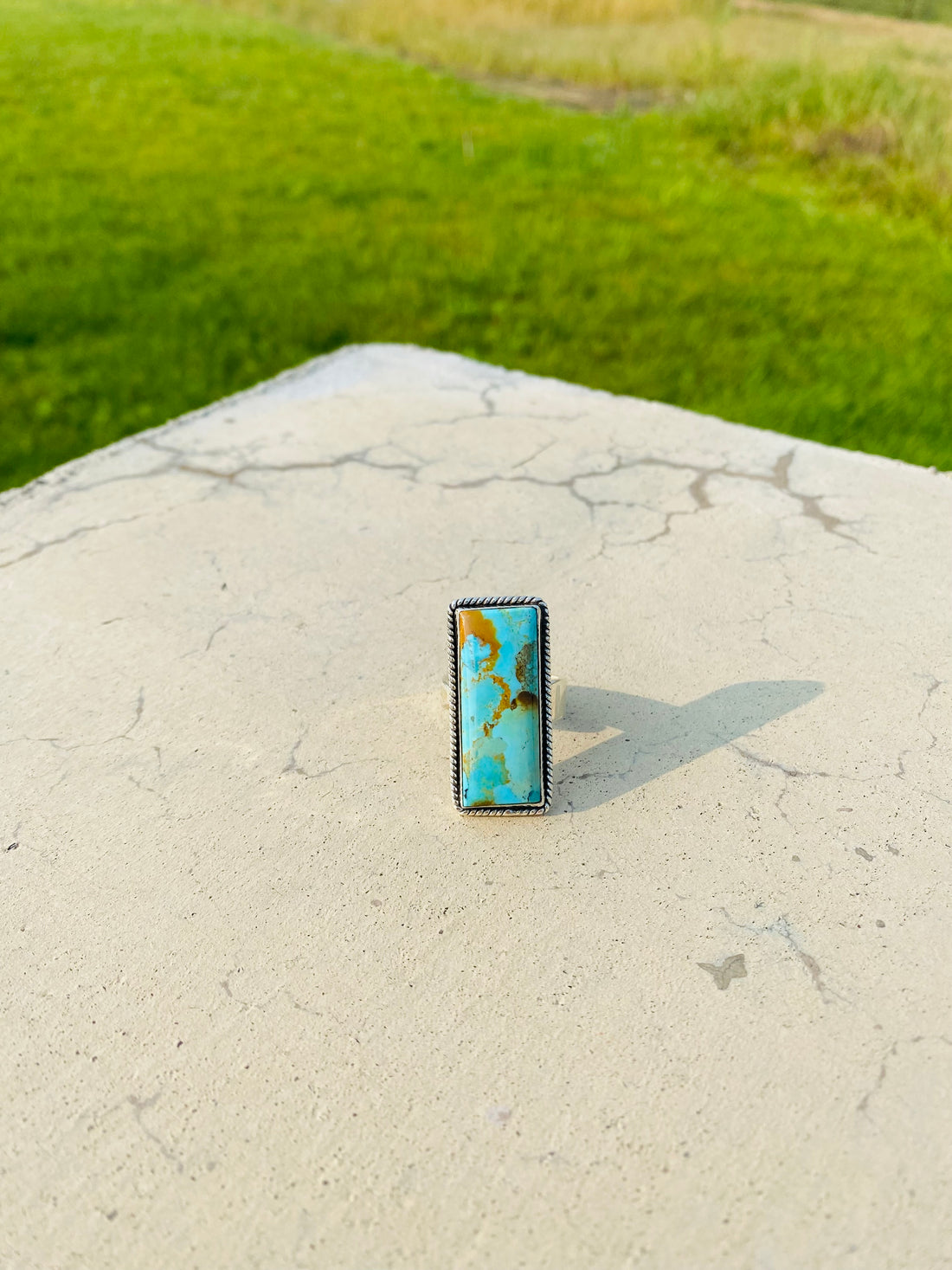 Rectangle Turquoise ring