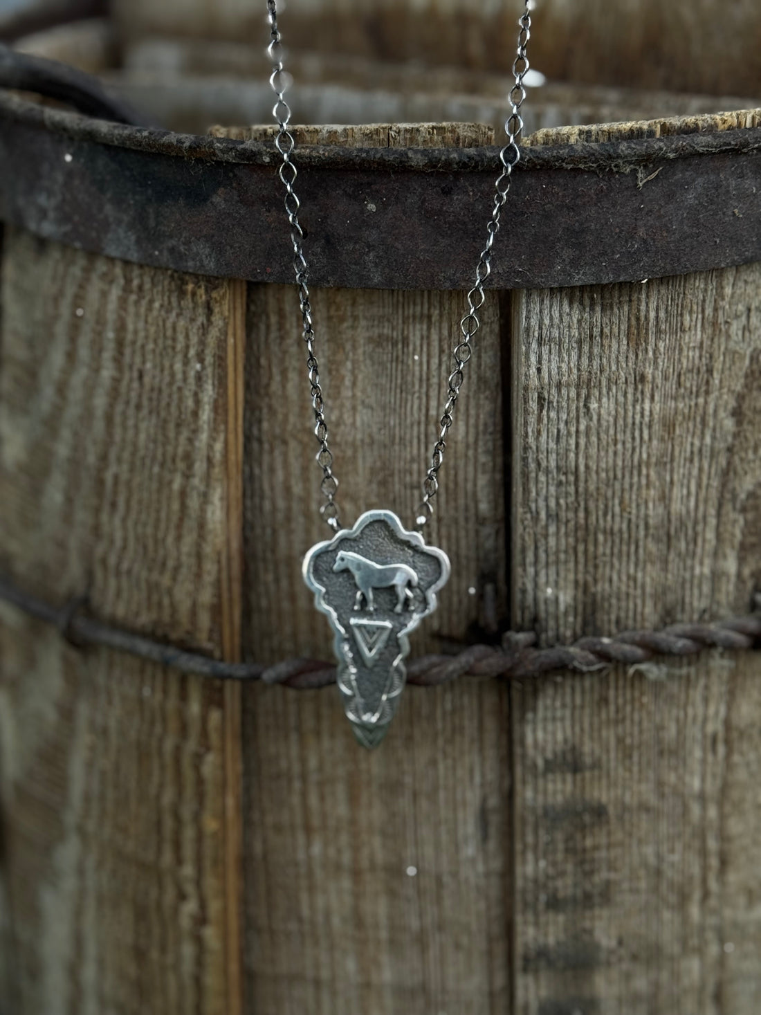 Emerson Kinsel Silver Horse Necklace