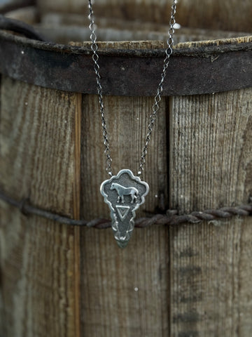 Emerson Kinsel Silver Horse Necklace
