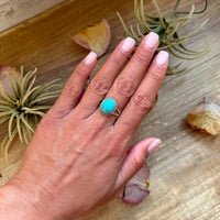 Kingman Turquoise Sterling Silver Ring – Size 8