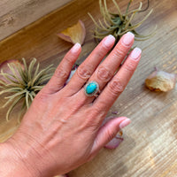 Kingman Turquoise Sterling Silver Ring – Size 8.5