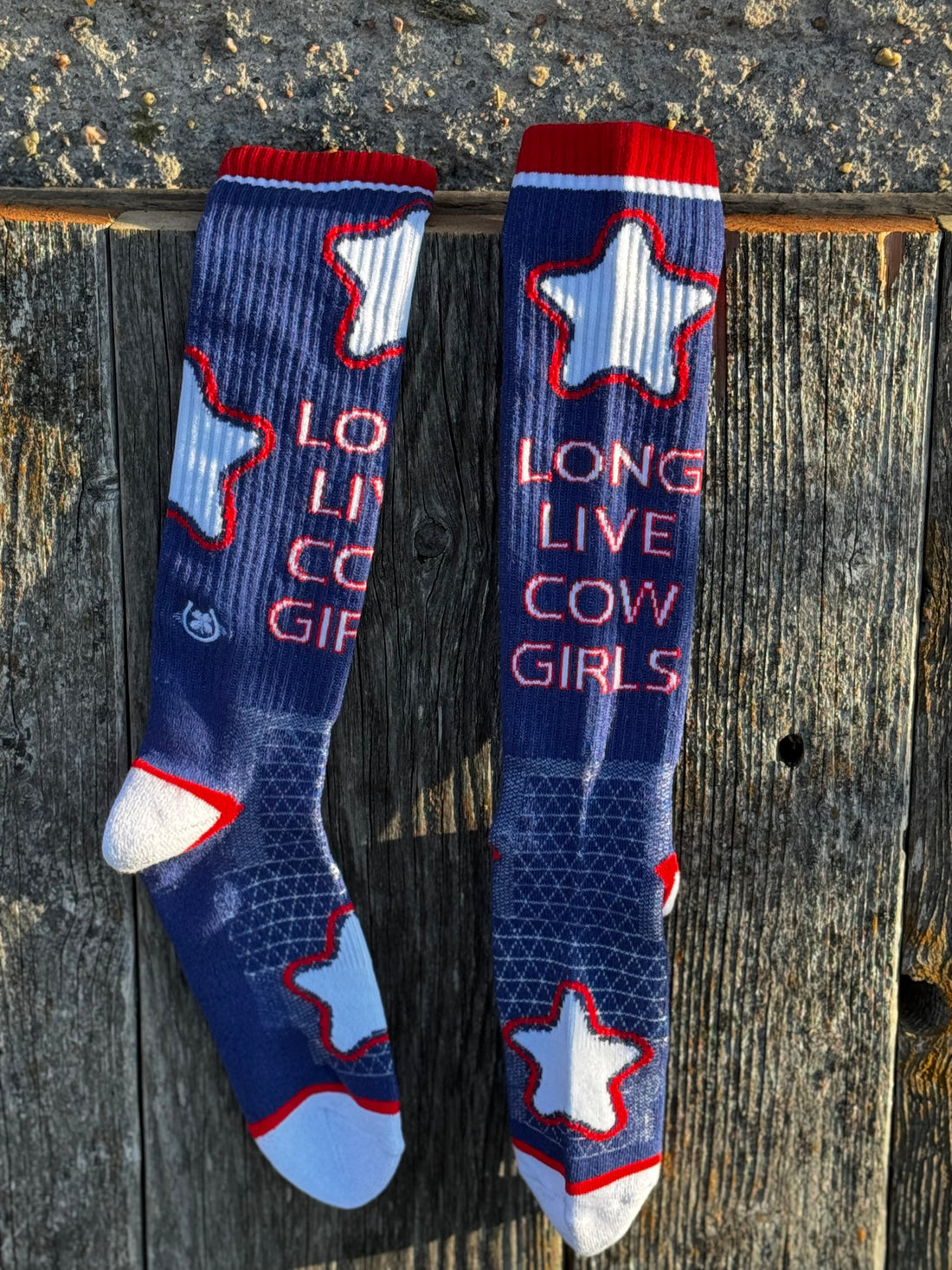 Long Live Cowgirls Red/Blue Socks