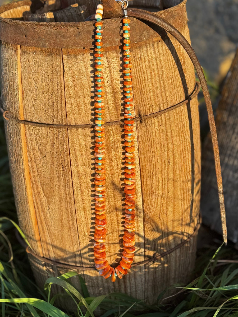Spiny Oyster and Kingman Necklace