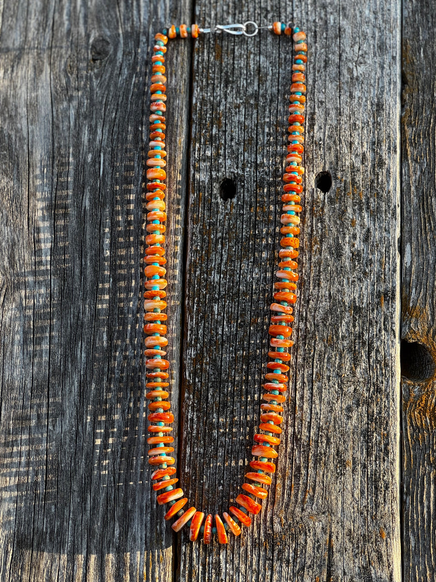 Spiny Oyster and Kingman Necklace