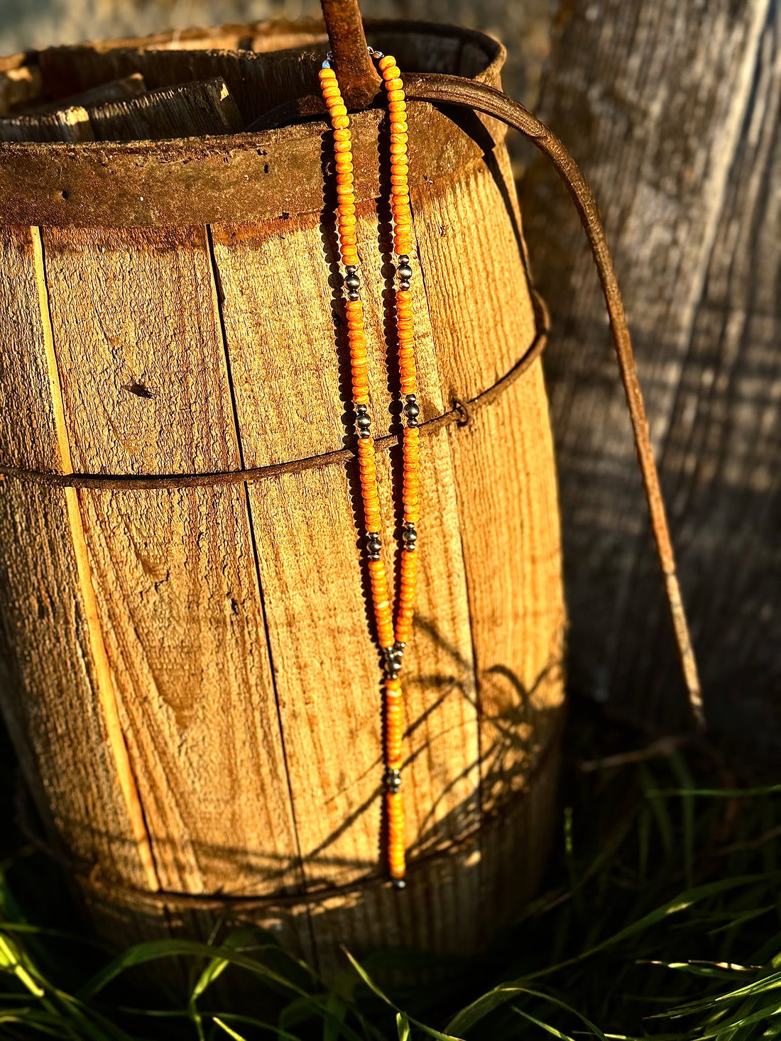 Spiny Oyster Lariat Necklace