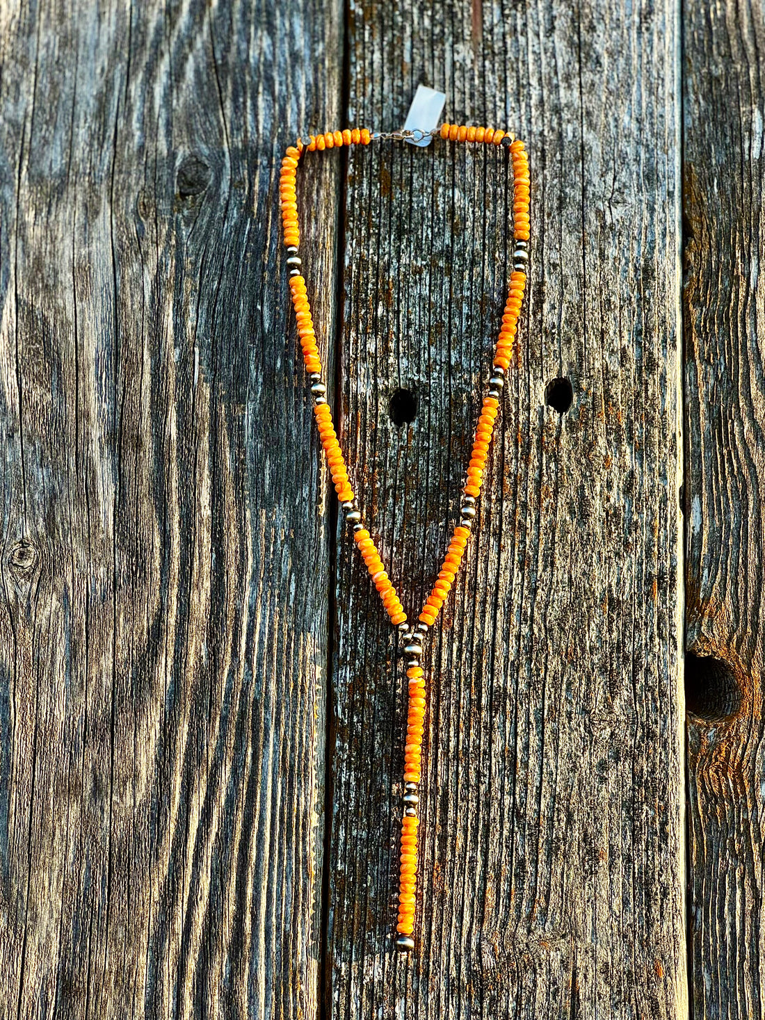 Spiny Oyster Lariat Necklace