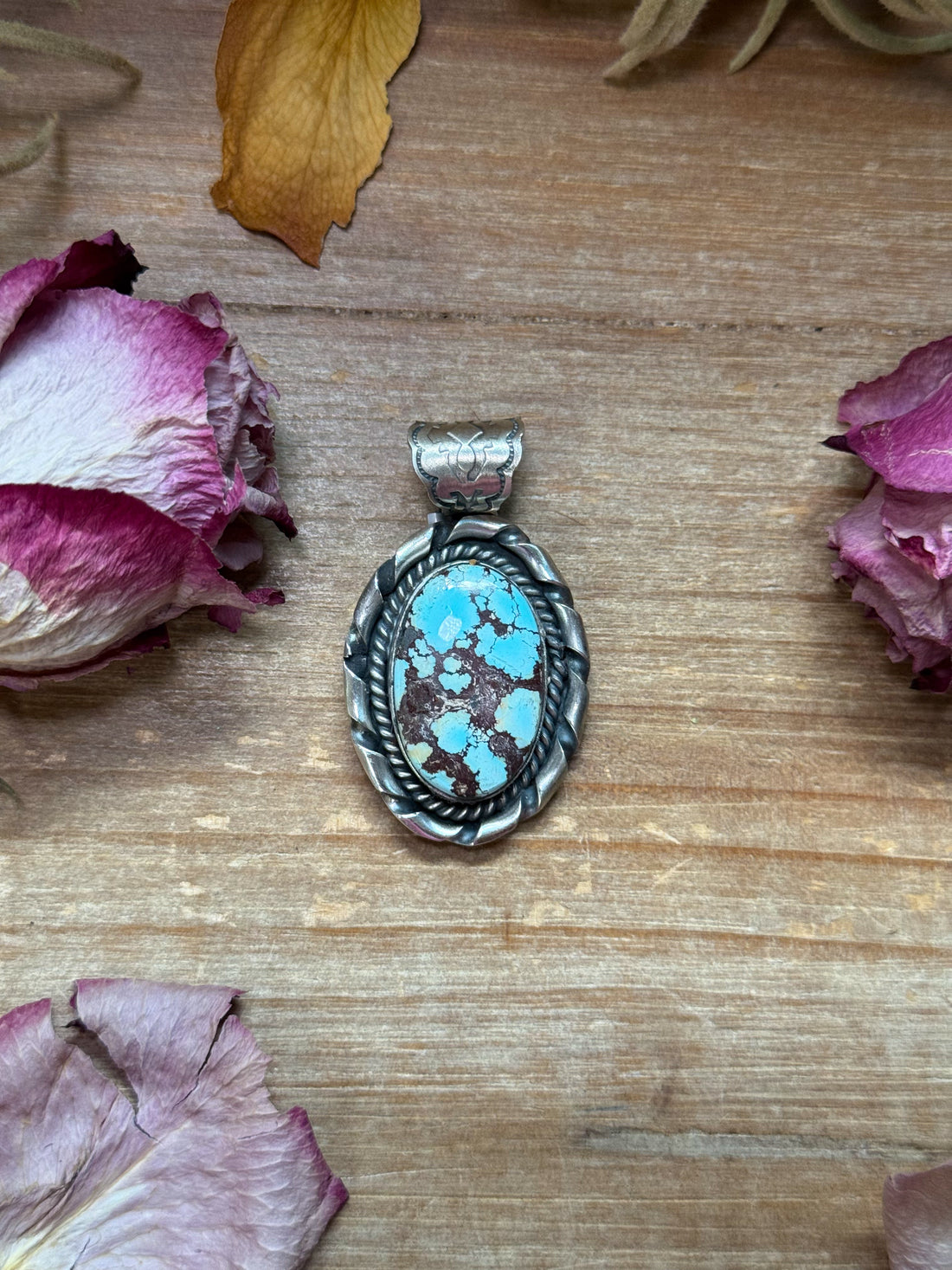Golden Hills Turquoise Sterling Silver Pendant