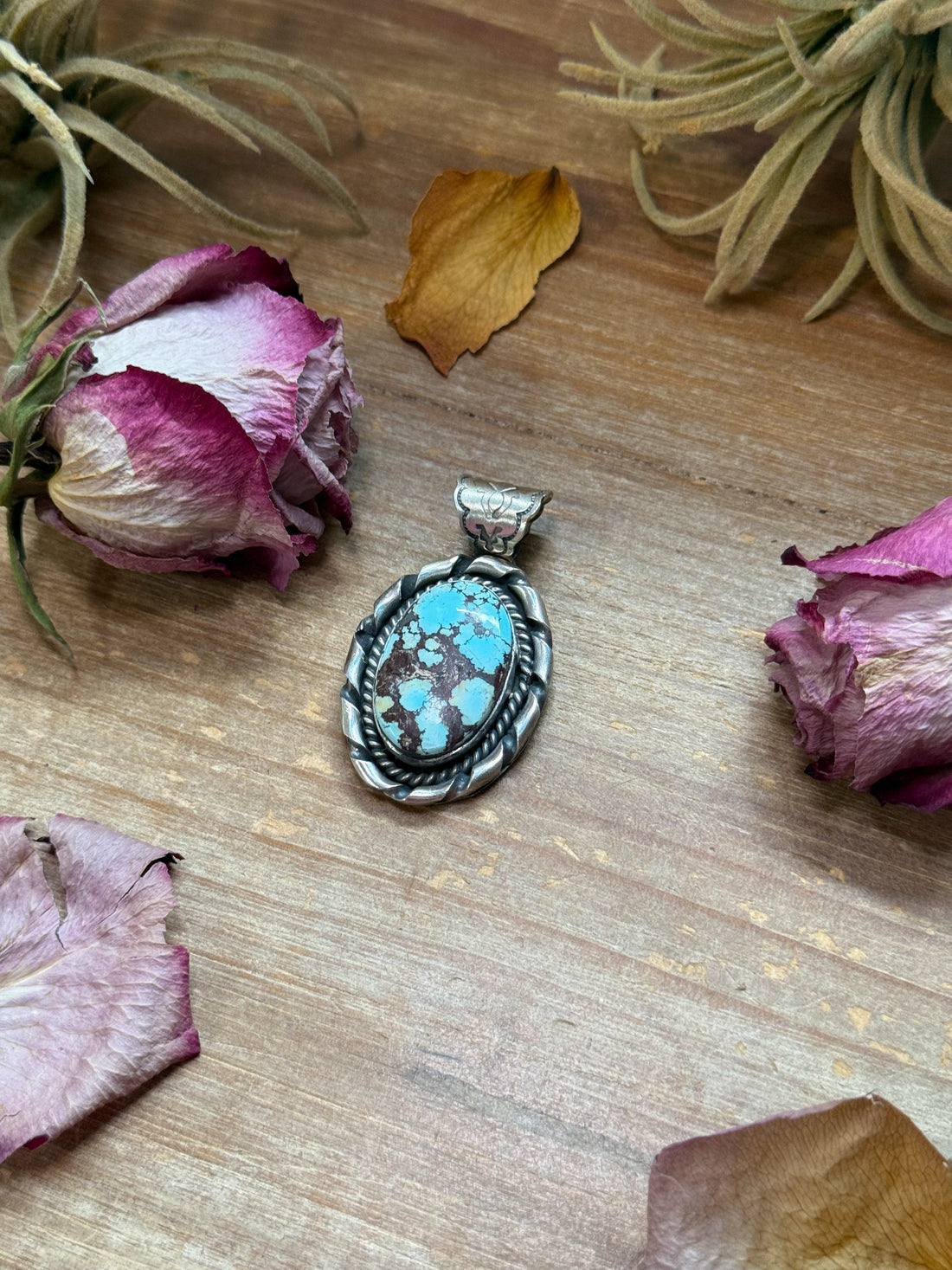 Golden Hills Turquoise Sterling Silver Pendant