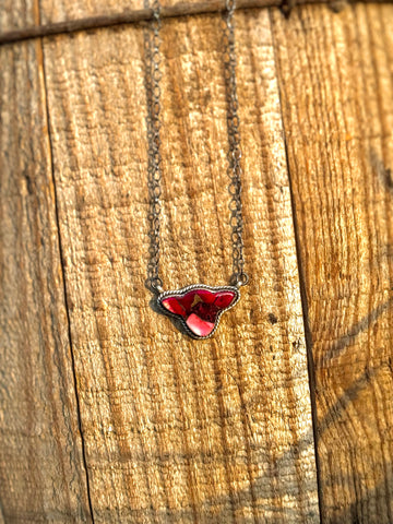 Rose Dahlia Cow Head Necklace